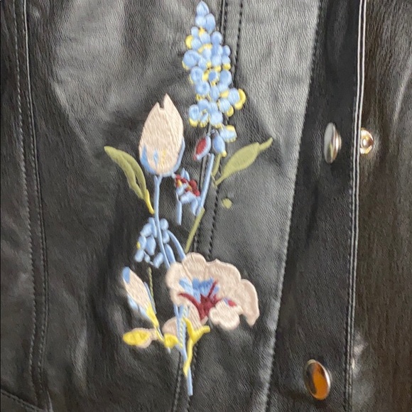 Faux leather embroidered rockstar jacket - Picture 8 of 13